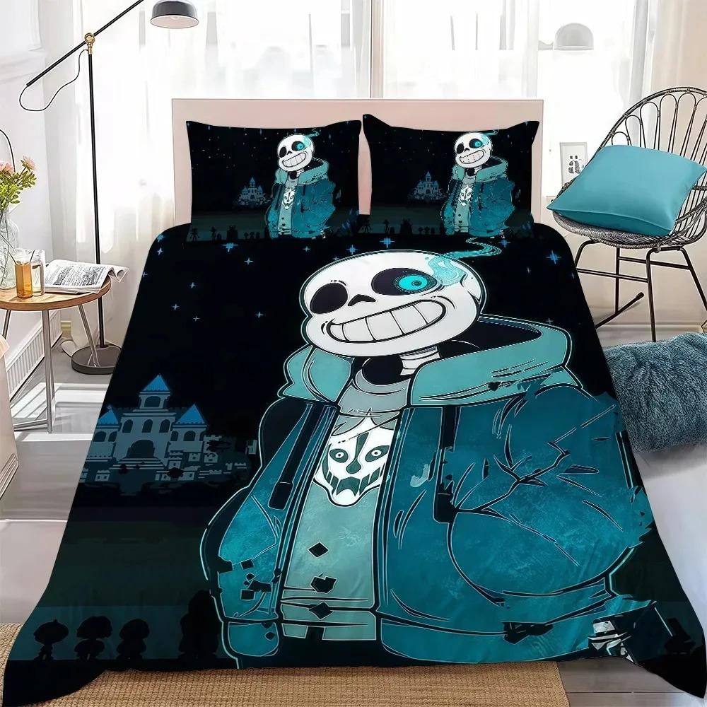 U-Undertale Gam Catroon Duvet Cover Set Bedding Set Kids Teen Boy Bedroom Decoration 2/3piece Set Single Double Large Sizes Gif
