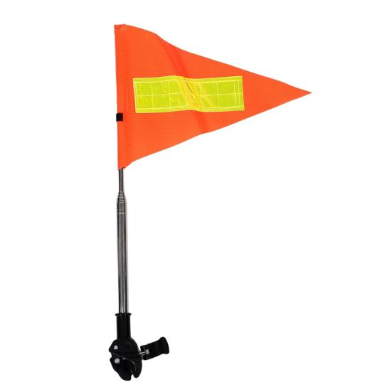 Bike Flag Bike Safety Sign Kids Bike Highly Visible Safety Sign Reflective Orange Triangle Flag Universal Mounting Bracket