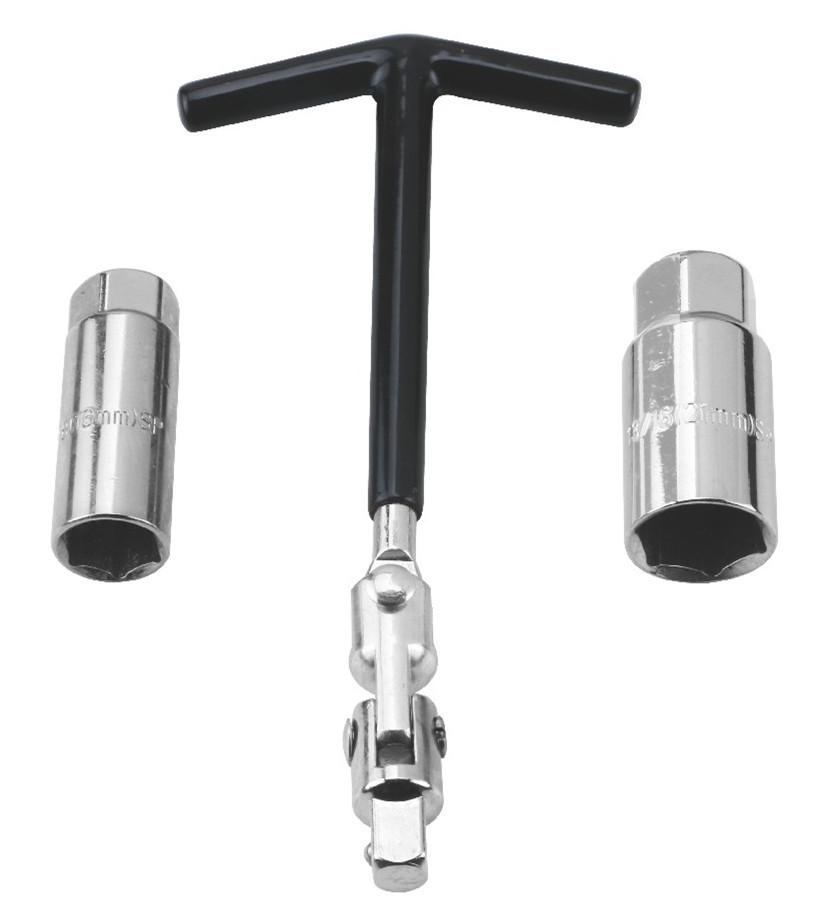Kehong T-shaped Spark Plug Wrench, Dual-use Motorcycle Accessory with 16/21mm Hex Sockets