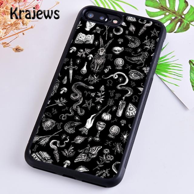 Krajews Halloween Moon Witch Horror Phone Case Cover For iPhone 17 Air 16 15 14 plus 11 12 13 pro max coque Fundas
