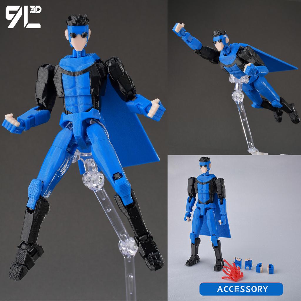 9L3D Printed MultiJointed Action Figure BATTLE BEAST Invincible DUMMY13 LUCKY13 Titan13 American Comics Action Figure Model Toy