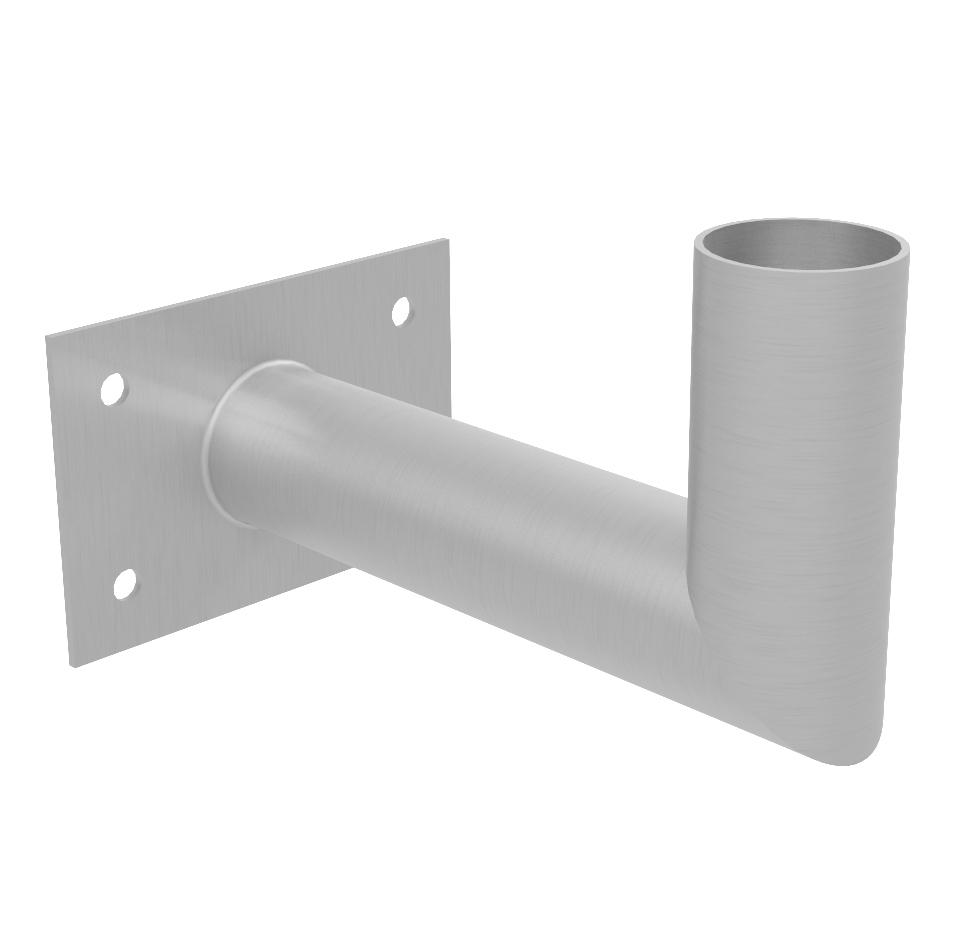 INOX Street Lamp Holder Pole Arm Vertical Bracket