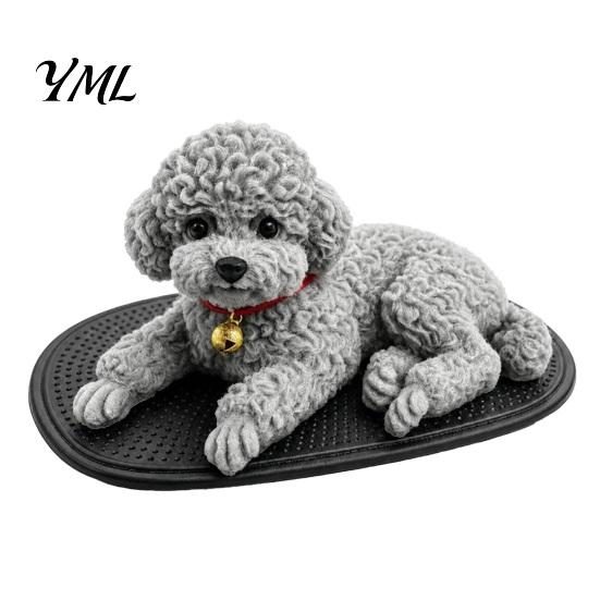 Dog Shape Calming Toys Stress Relief Toy for Car Dashboard Decor, Puppy Squeeze Animal Anti-Anxiety Sensory with Anti-slip Mat, Soft