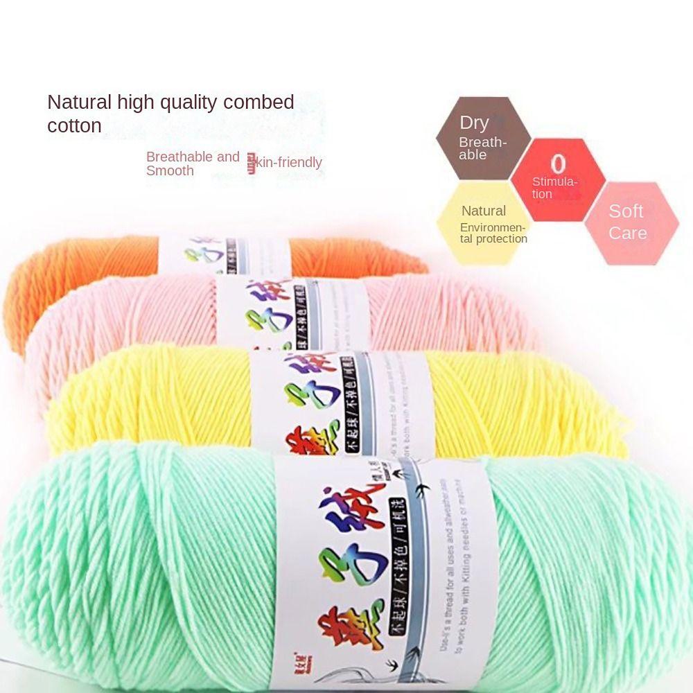 200g/pc Knitting Wool Milk Cotton Yarn Cotton Wool Thread  For Scarf Coat Baby Blanket DIY