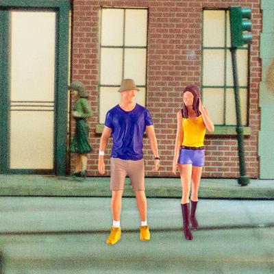 2Pcs 1:64 Scale People Figures Tiny Model Car Matching Collectible DIY Scene Reserved