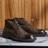 Martin Boots Men'S Medium-Top Retro British Boots Men'S Short Boots Low-Top Soft-Soled Leather Shoes Winter Tooling Boots Men'S