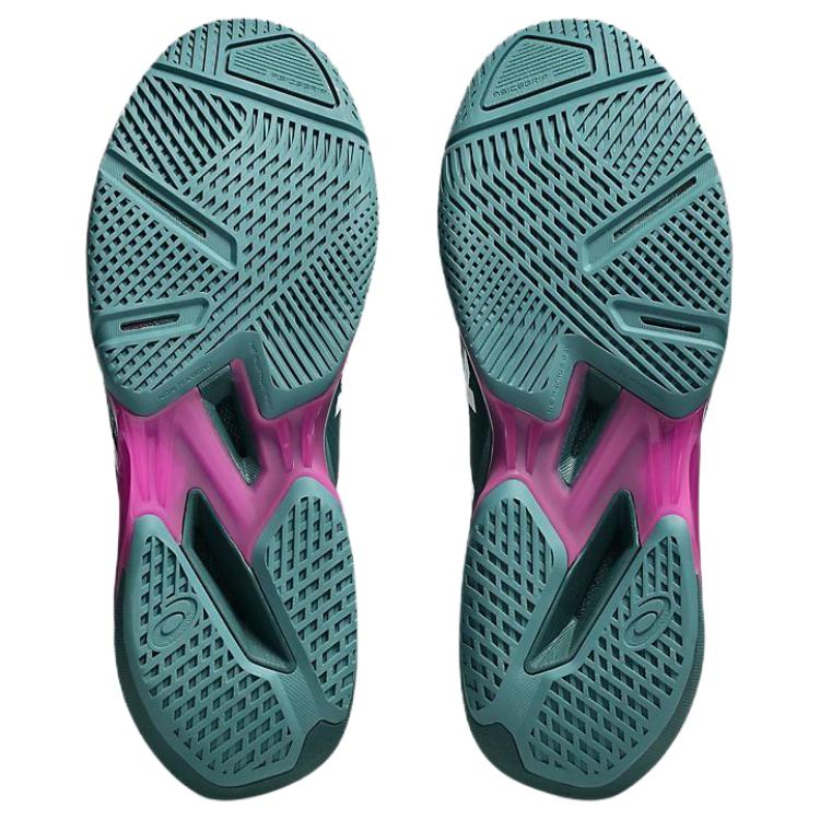 Asics Solution Speed FF 4 Comfortable Fit Rebound Low-Top Tennis Shoes Men sneakers Green Silver 1041A532-300