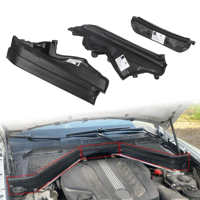Left Right 3Pcs 51717169419 51717169420 51717169421 Car Engine Upper Compartment Partition Panel Set For BMW X5 X6 E70 E71 E72