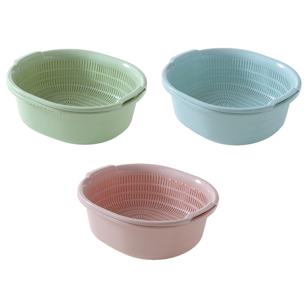 Multi-functional Kitchen Strainer Easy To And Clean Double-Layer Vegetable Washing Basket