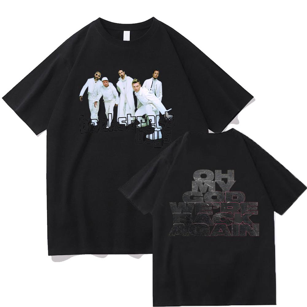 We're Back Again Tee Popular Band Backstreet Boys T Shirts Men Women Fashion Tee Hip Hop Cotton Tops Graphic T Shirt Men Clothes