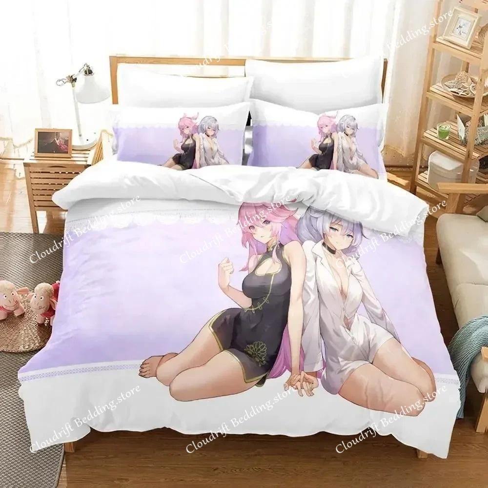 New 3D Print Anime Honkai Impact 3 Bedding Set Adult Kid Bedroom Duvet cover Sets Home Textiles Birthday Gifts