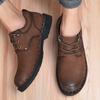 Men's Hand-stitched Leather Shoes Outdoor Casual Shoes