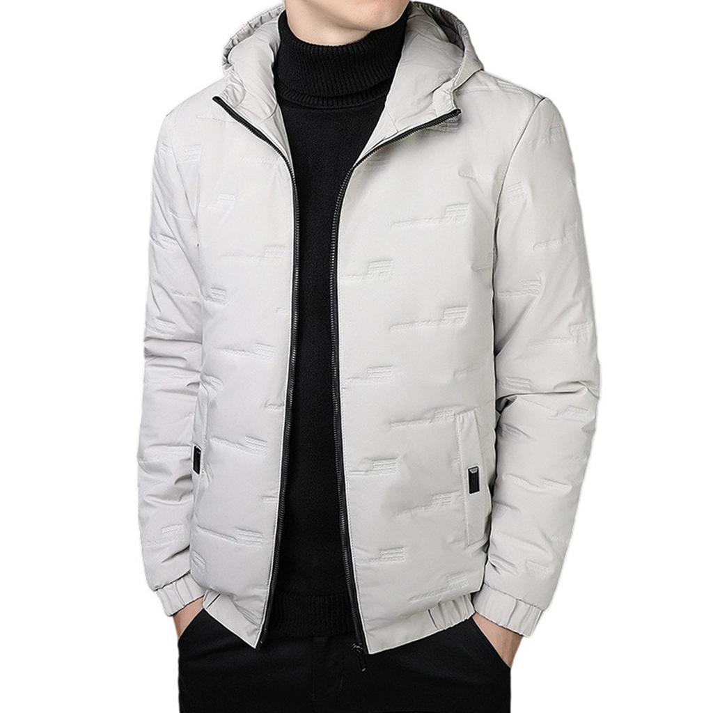 Men  Thickened  Leisure  Loose  Cotton-Padded Jacket  Hooded Hood  Coat