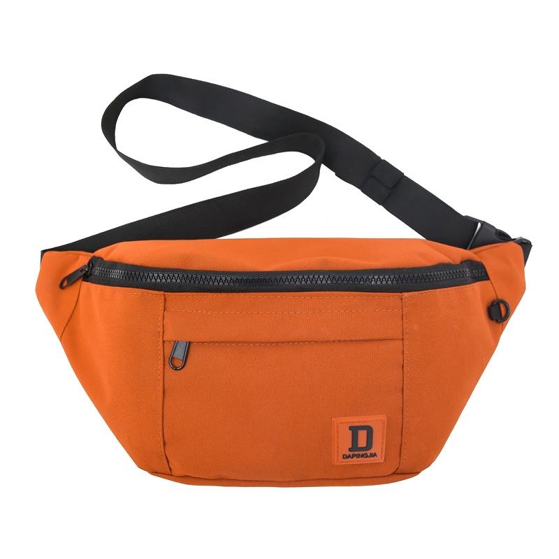 

Сумка через плечо для школьников средней школы, нагрудная сумка, однотонная уличная поясная сумка для женщин оранжевый
