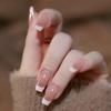 Medium-Length French White Edge Press-On Nails - Light Luxury Nail Art Stickers, Trendy on TikTok