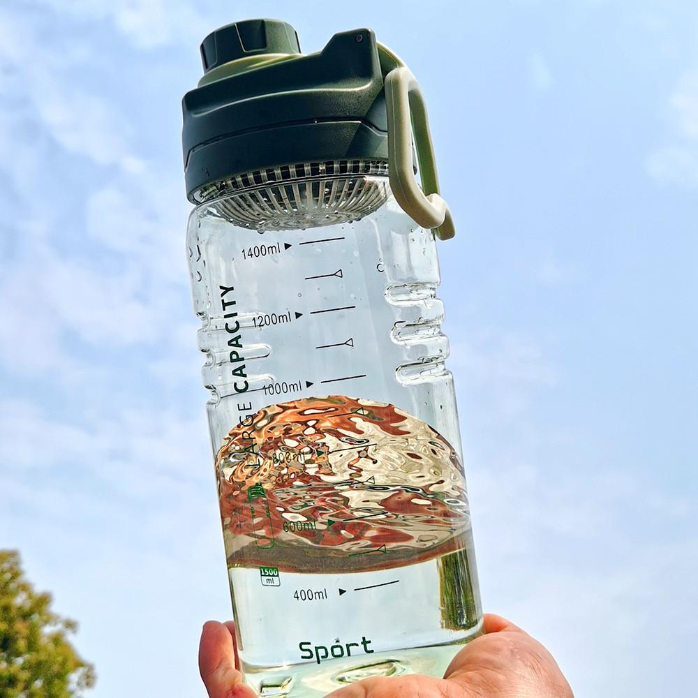Transparent Sports Plastic Cup Large Capacity Heat Resistant Portable Fitness