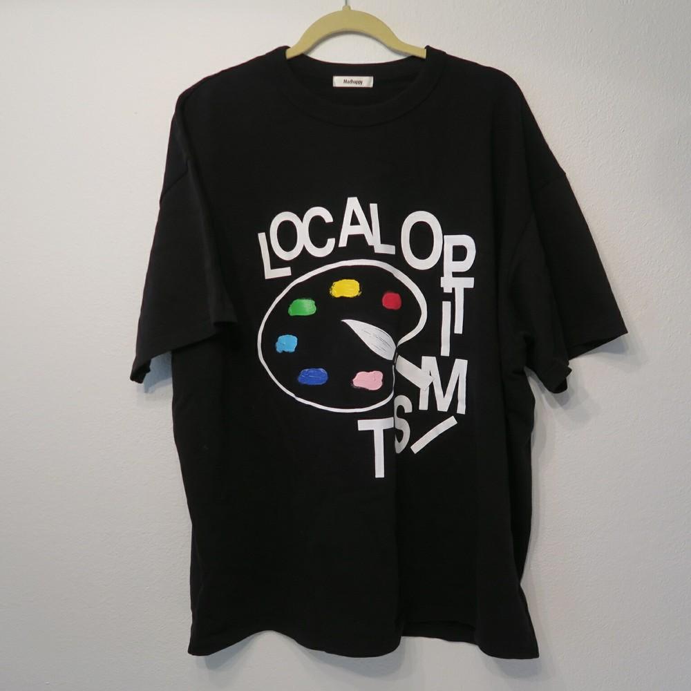 

MadHappy Local Optimist Paint Color Shirt Tee Log Off XL X-Large Shirt Tee Black Unisex T-Shirt XL