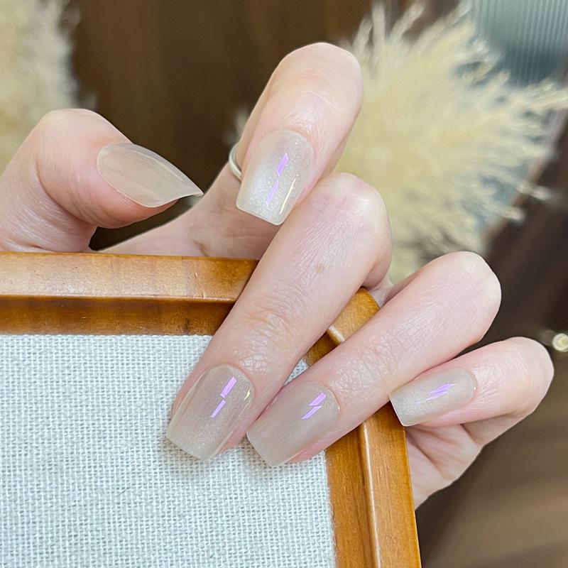 Verlaufende Bernstein-Goldfolie Abnehmbare Nagelsticker - Herbst/Winter-Kollektion