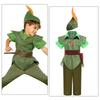 Costume di Prestazione Elfo Verde Peter Pan Peter Pan Natale Festa per Bambini Ragazzi Travestimento