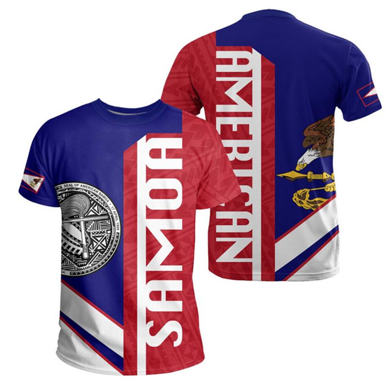 3D Gedrucktes Amerikanisch-Samoa Polynesisch Sommer Muster T-Shirt Herren Damen T-Shirts Rundhals Kurzarm Unisex Harajuku Herren Tees