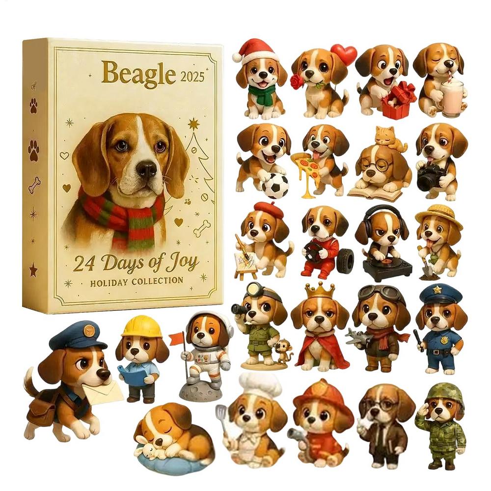 

2026 Dog Advent Calendar 2D Acrylic Cute Animal Countdown Ornaments for Kids Adults Christmas Gifts Home Tree Wall Bag Charm other