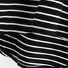 Women's Autumn and Winter Plus Size Sweatshirt Striped Loose Hooded Knit Long Sleeve Pullover Jacket