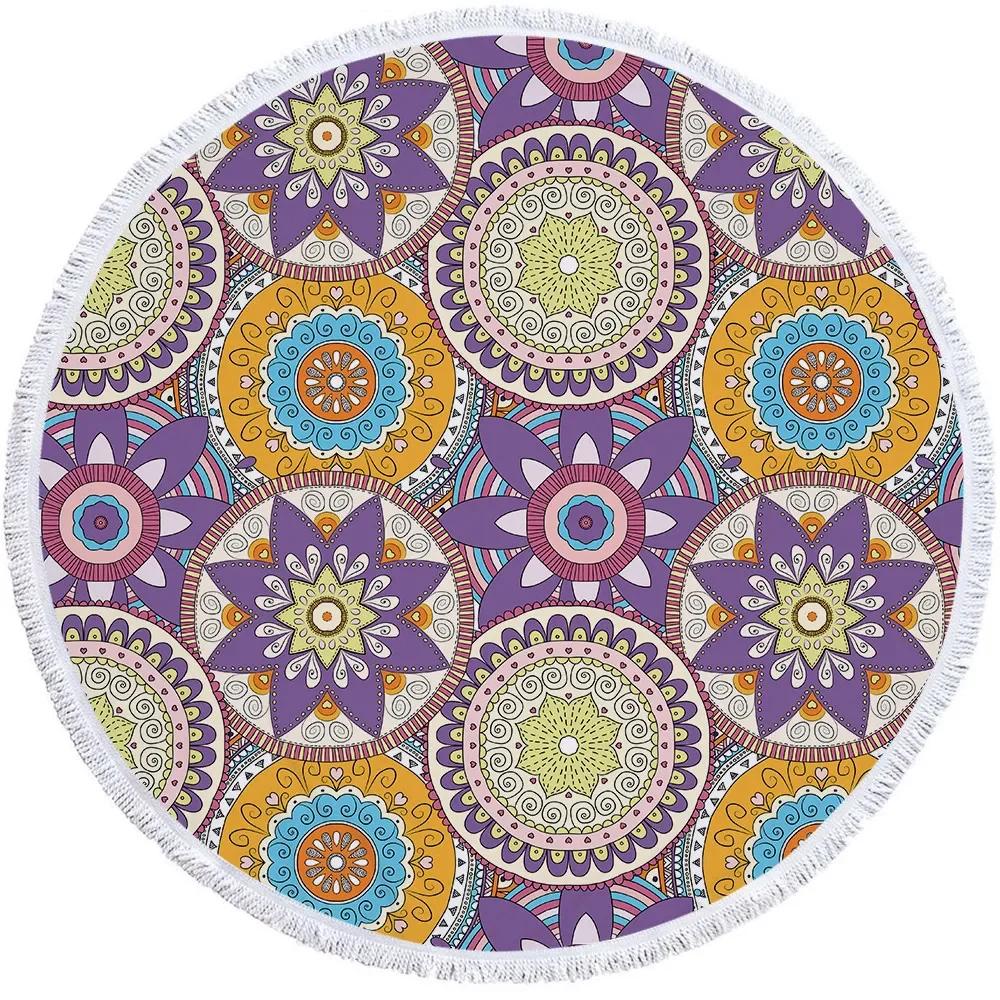 Beach Leisure Resort Creative Beach Towel Microfiber Round Swimming Towel Mandala Yoga Mat Adult Large Round Bath Towel
