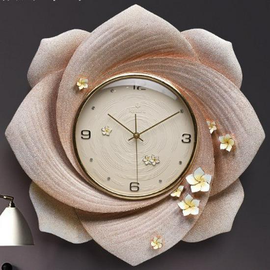 Minimalist Floral Hand-Painted Wall Clock