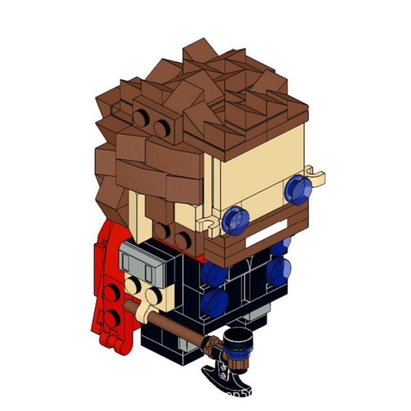 Building Block Compatible, Marvel Thor, Small Particles, Splicing Building Block Set Square Head Series, Marvel