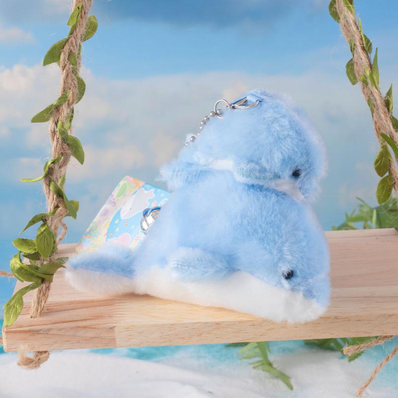 Kawaii Mom Baby Animal Plush Doll Pendant Cute Octopus Starfish Clownfish Dolphin Killer Whale Turtle Shark Seal Keychain Decor