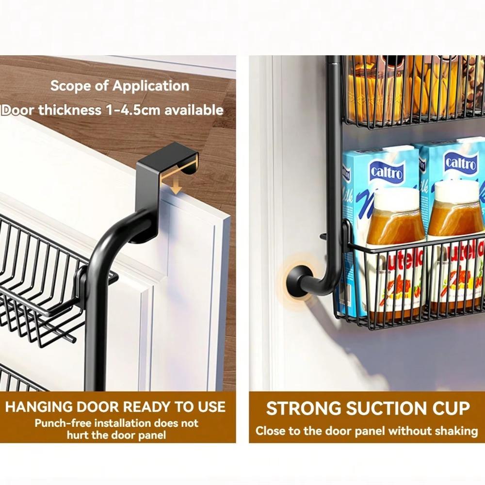 4 Layers Over Door Storage Rack Hanging Storage Basket New Rear Door Hook Shelf  Wardrobe Storage