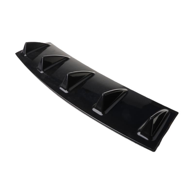 Car Rear Bumper Strip Lip Spoiler Diffuser Splitte Shark Fin Style Black Bumper Automotive Bumper Accessories