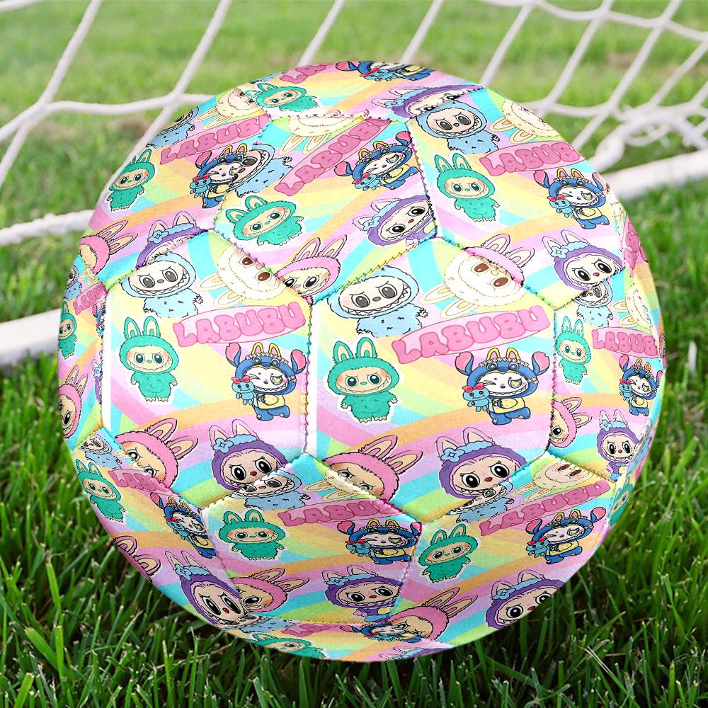 Labubu Print Size 5 Soccer Ball, Standard Match Football for Sports Game and Team Practice, Ideal Gift for Soccer Fans