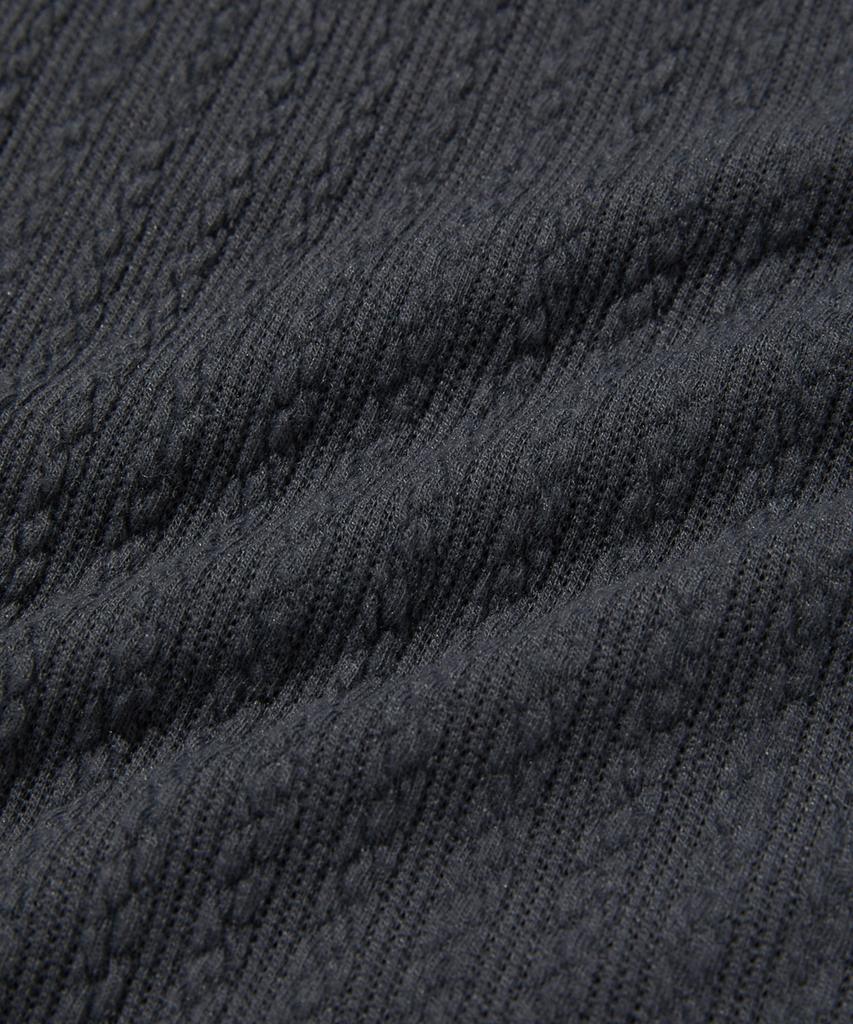 Seuweideu Cable Henley Neck [Charcoal Gray]