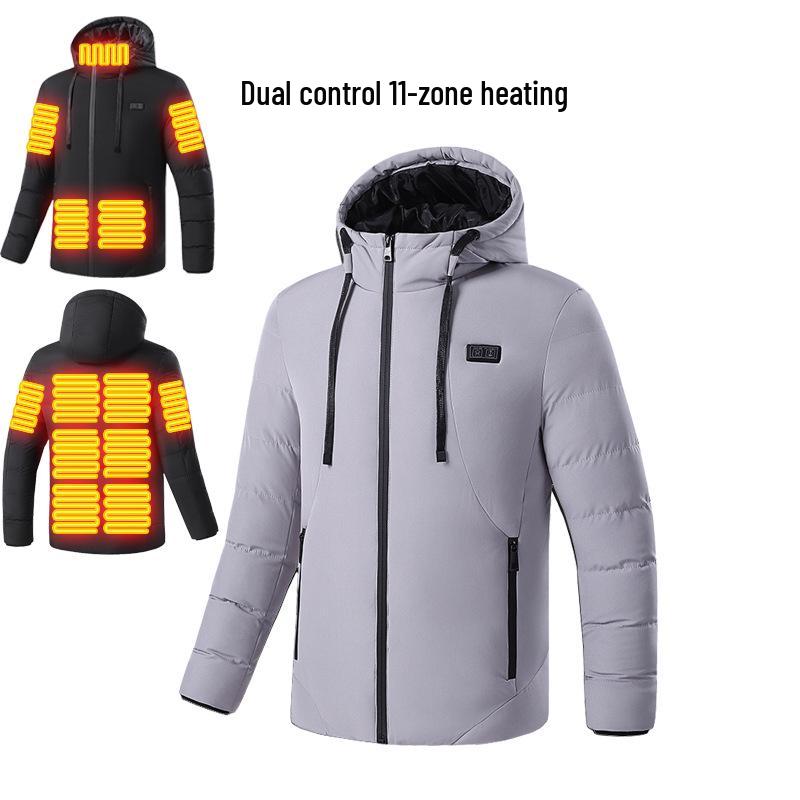 Men's 15-Zone USB Heated Cotton Jacket: Smart, Constant Temperature for Winter Cold Protection