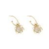 Hollow zircon rose earrings women's exquisite niche high sense Internet celebrity earrings light luxury temperament new ear jewelry