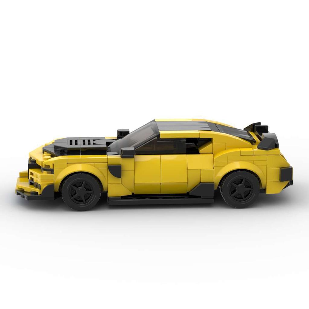 MOC-186862 Bumblebee Snow Suit Blue Merlot Building Blocks Car Model Ornaments Assembled