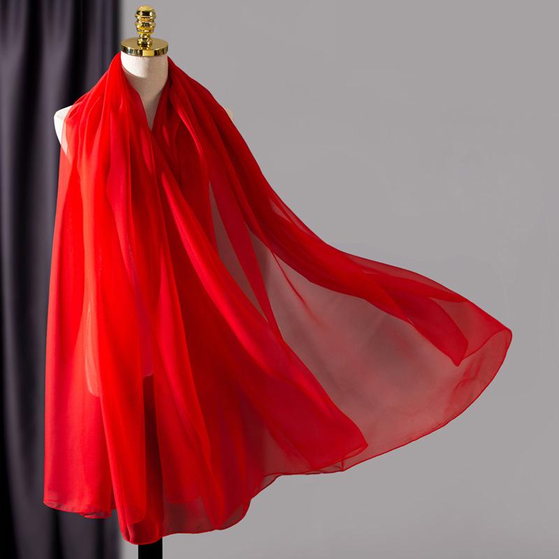 Fashion Solid Soft silk Scarf Spring and Autumn long Shawl Female Summer Sunscreen high quality Scarves Headband Hijab Bandana