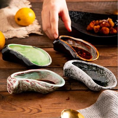 Ceramic Tableware Oyster Plate Dining Plates Snack Bowl Dim Sum Dish Dessert Plate Cold Dish Tray Fruit Bowl Taste Plates