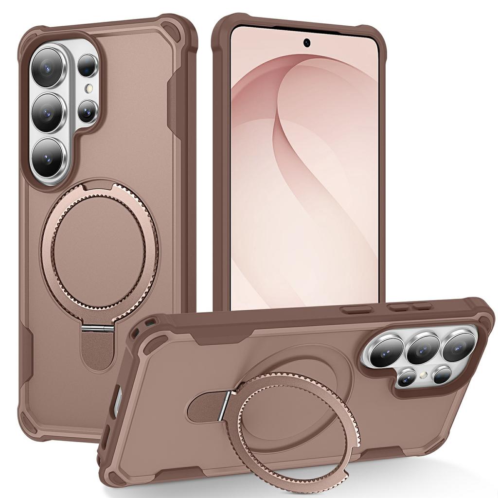 For Samsung Galaxy S26 Ultra Magnetic Case Kickstand TPU + PC Shockproof Phone Back Cover