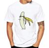 Graphic T-shirt Unisex Banana strip Funny design print Summer humor joke Loose white casual suit Street wear Unisex T-shirt