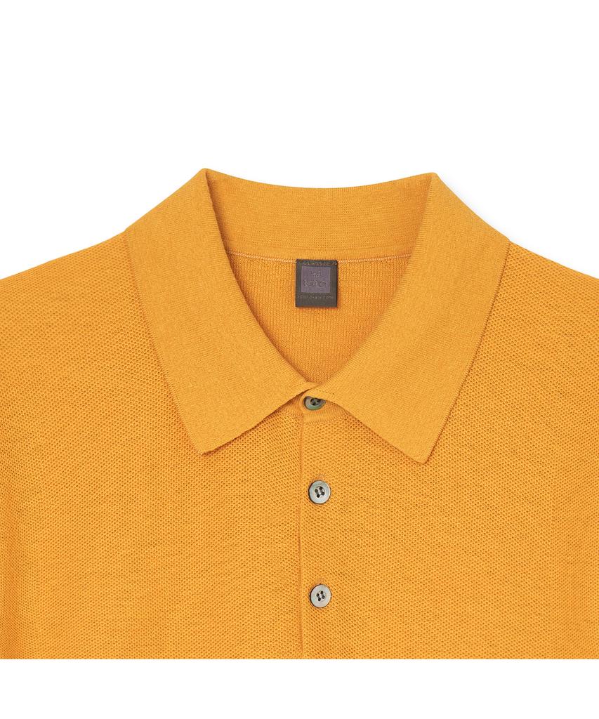 IOLO Pk Textured Linen Half Collar_Orange