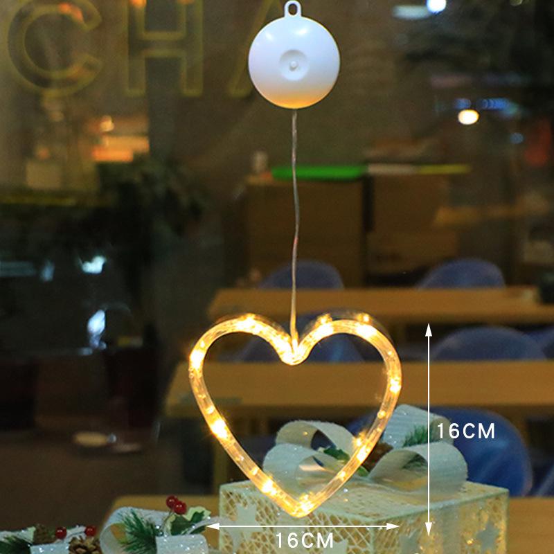 Christmas LED Suction Cup Lights: Creative String Lights for Windows, Curtains, Trees, Reindeer & Bells