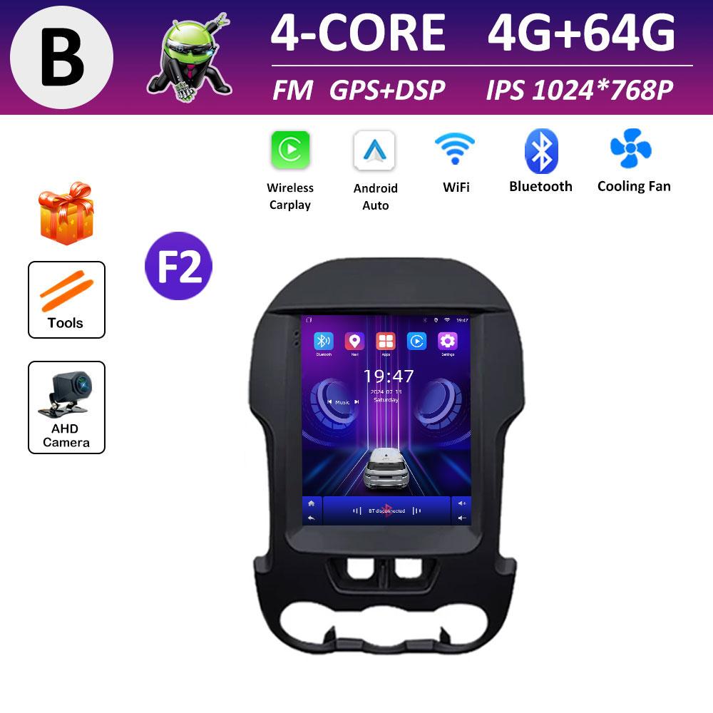 9.7 Inch Touch Screen Car Video for Ford Ranger 2012 2013 2014 - 2015 Radio Player Cooling Fan Wireless Carplay Head Unit WIFI