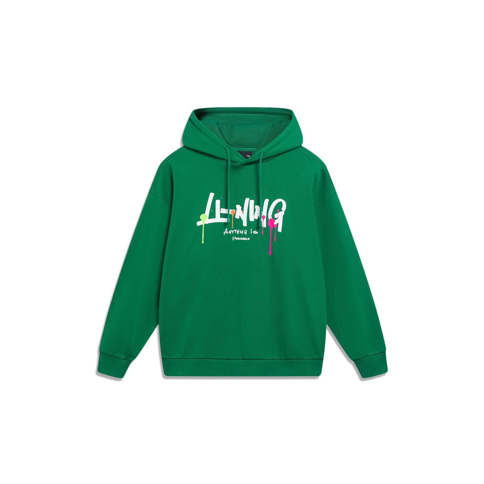 Li-Ning Anything Is Possible Graphic Hoodie  Green  Men s AWDT559-3 XL