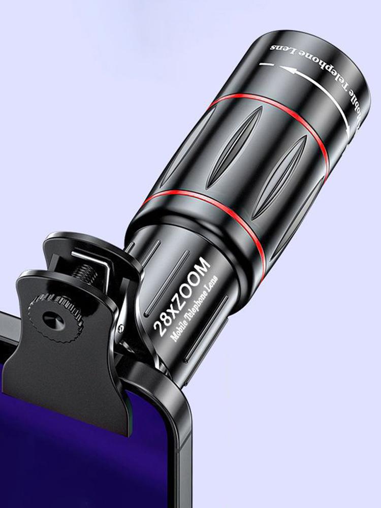18/28/36X Mobile Phone Camera Lens Clip-On Zoom HD Telescope Lens Phone Camera Telephoto Lens for Camping Hunting Sports