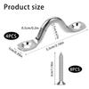 4 Stück Griff 4/5/6 mm 316 Edelstahl Drahtöse Gurt Boot Marine Befestigung Fenderhaken Markise Motoren Zubehör