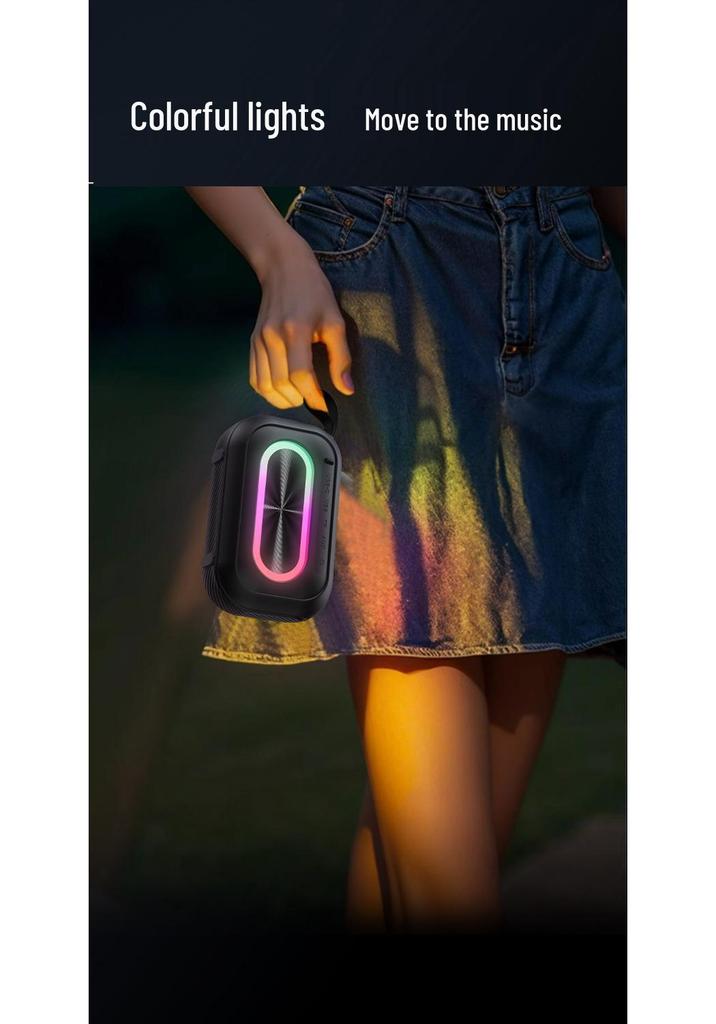 MS62110 Monster Bluetooth Outdoor Portable Speaker with Large Volume, High Sound Quality, Card Slot, USB Drive, and Subwoofer.