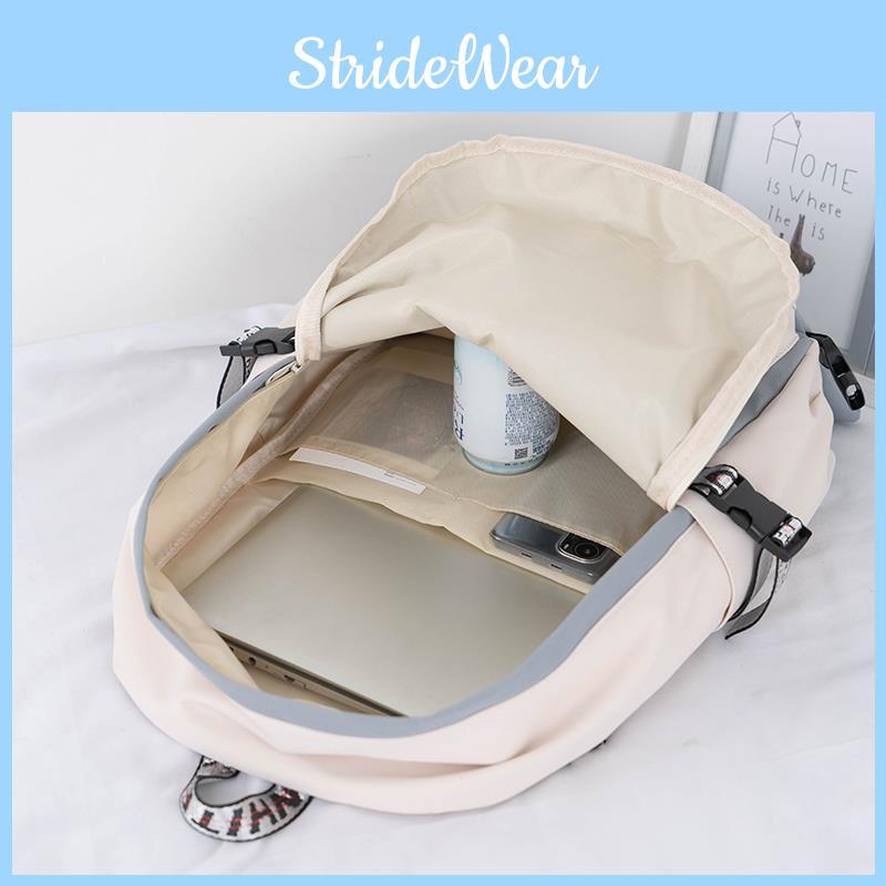 Large Capacity Ins Cool School Bag For Junior High School Boys Workwear Style Backpack For Girls Japanese Style