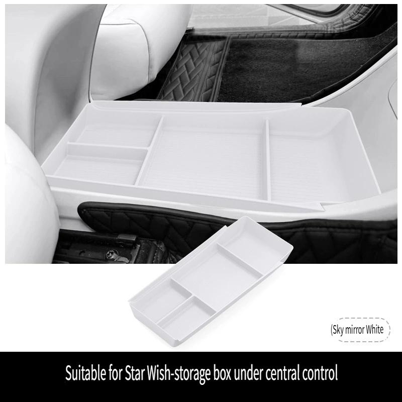 For Geely Xingyuan EX2 2025-2026 Under Central Console Storage Box with Water Cup Holder & Tissue Box Interior Tidy Accessories